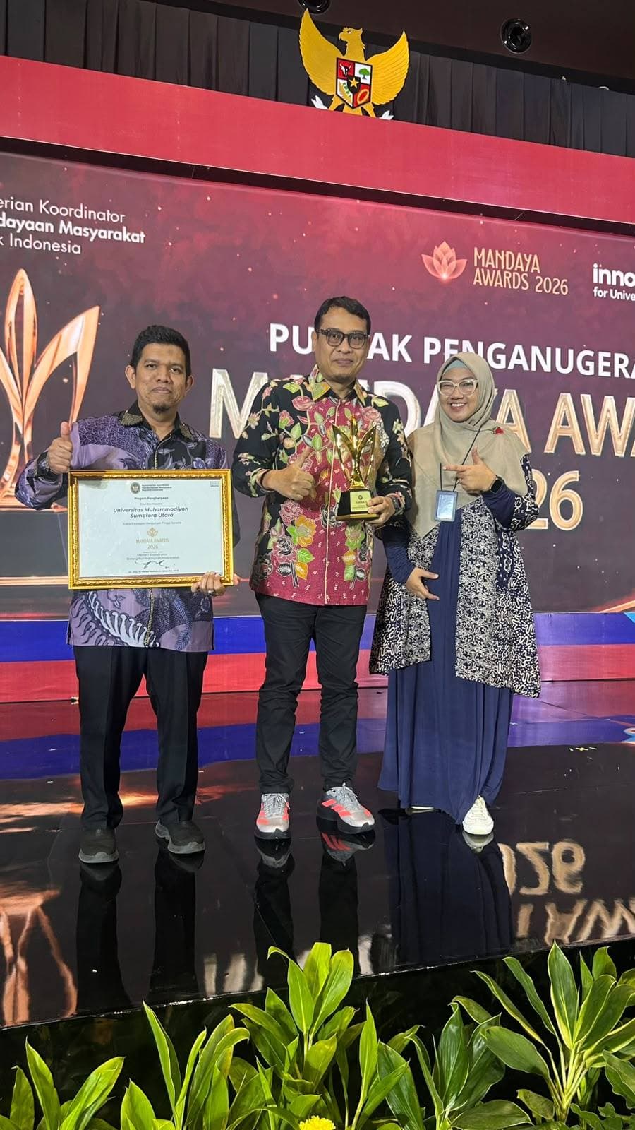 UMSU Raih Juara 3 Nasional Mandaya Awards 2026