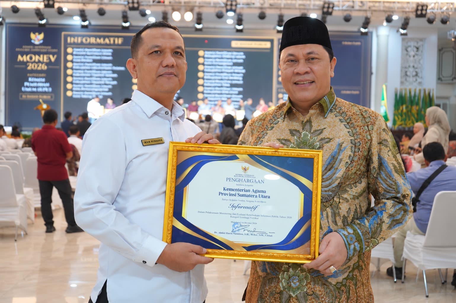 Kanwil Kemenag Sumut Borong KI Award 2026, 10 Satker Raih Predikat Informatif