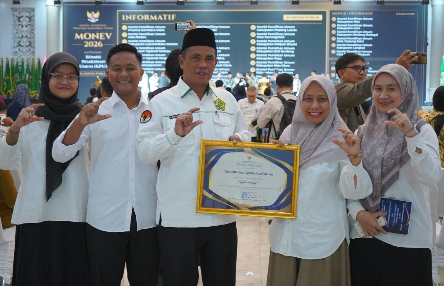 Kemenag Medan Raih KI Award 2026, Tegaskan Komitmen Keterbukaan Informasi Publik